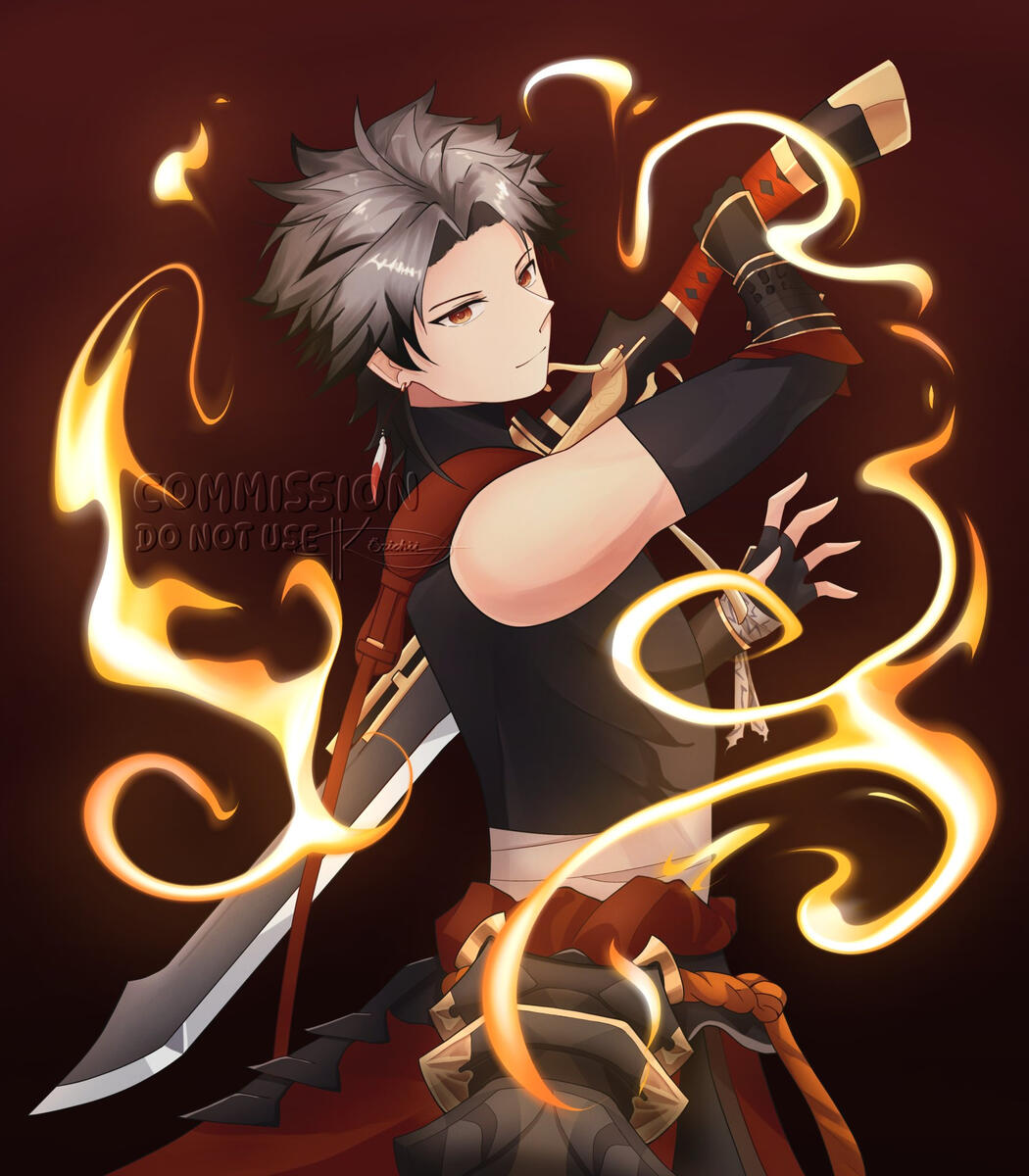 Commission β Ryoma Barrenwort Happi Project with @LunaNoctuArts